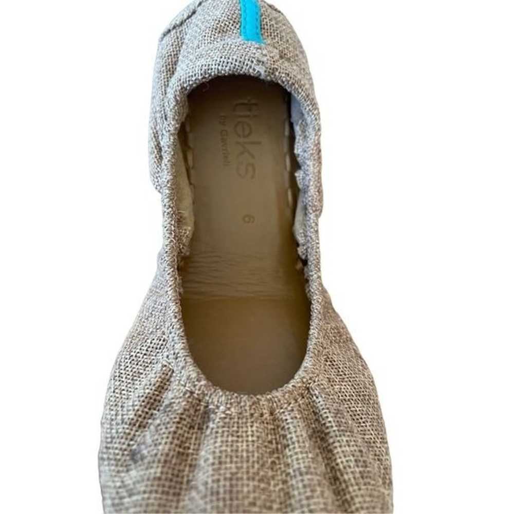 Tieks Womens Tan Slip On Round Toe Woven Jute Bal… - image 4