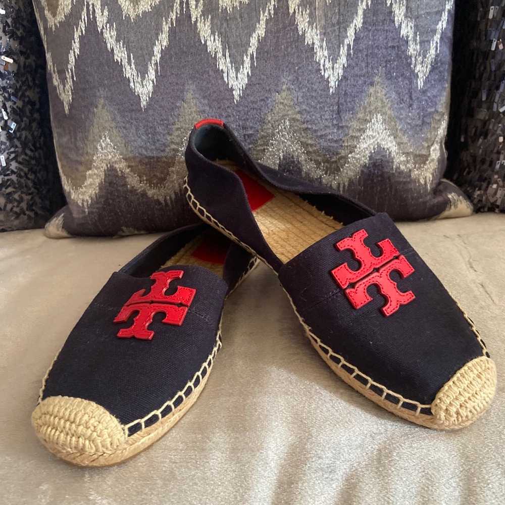 Tory Burch Navy Weston Espadrille 7.5 - image 1