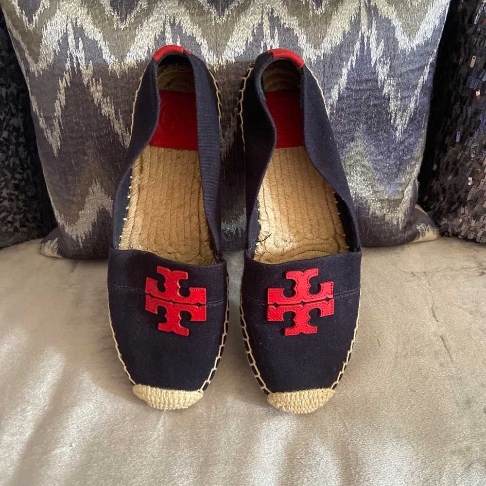 Tory Burch Navy Weston Espadrille 7.5 - image 2