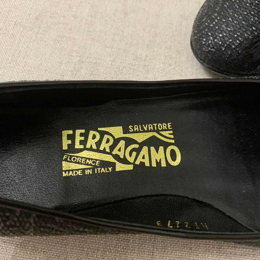 Salvatore Ferragamo tweed Flats Shoes Size 5 - image 11