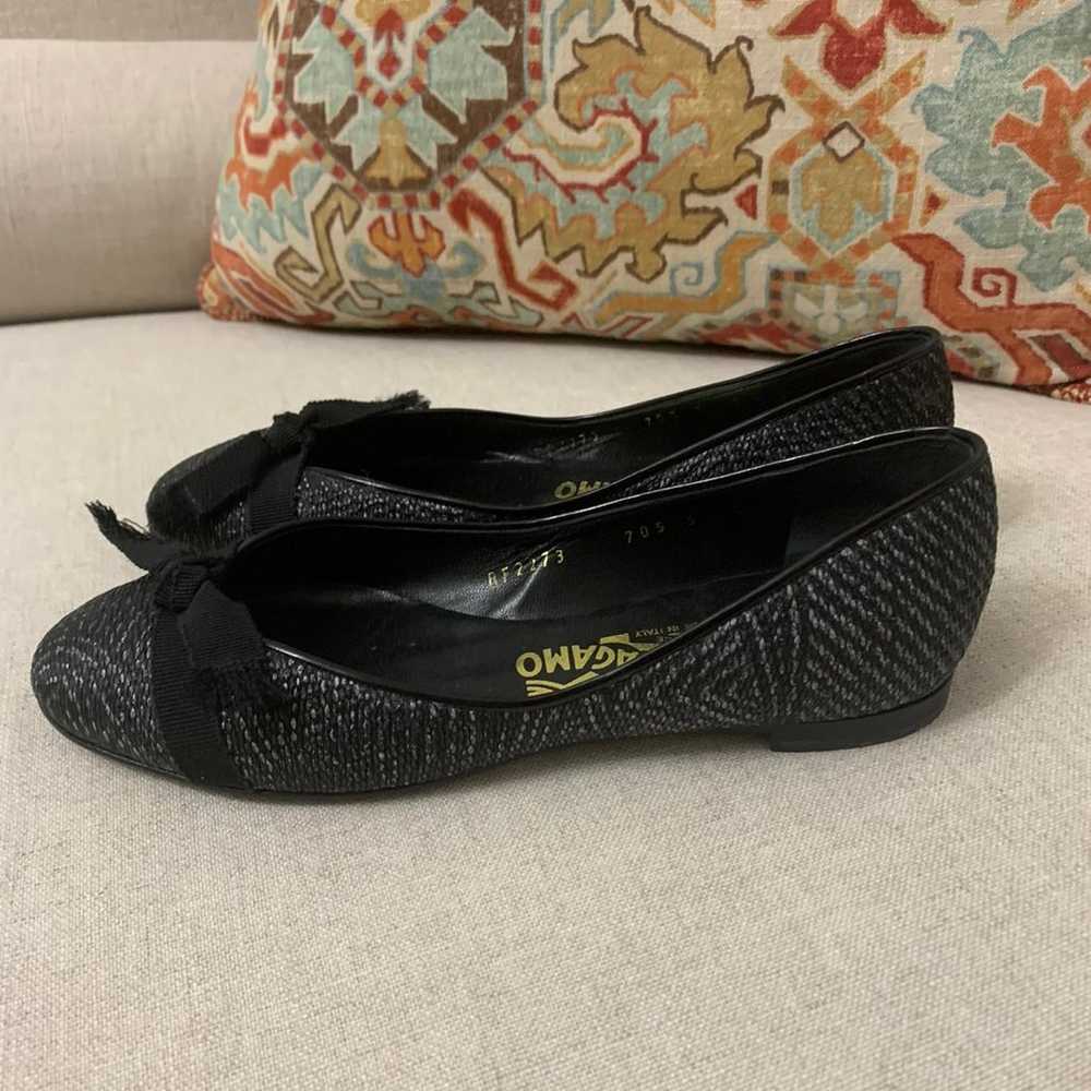 Salvatore Ferragamo tweed Flats Shoes Size 5 - image 6