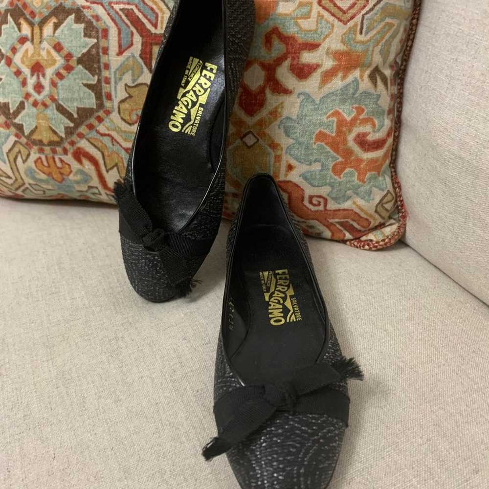 Salvatore Ferragamo tweed Flats Shoes Size 5 - image 7