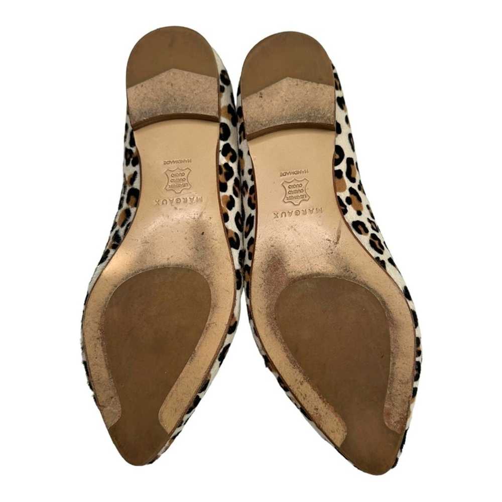 Margaux Leopard Print Calf Hair Pointed Toe Balle… - image 4