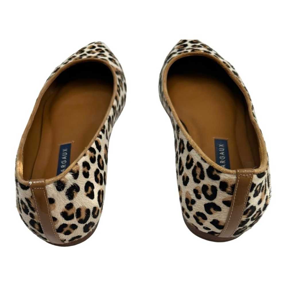 Margaux Leopard Print Calf Hair Pointed Toe Balle… - image 6