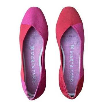 Rothy's x Marta high quality Ferri The Flat in Flame & Azalea Color Block