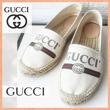 Gucci Espadrille Canvas Flat Shoes size 36.5 - image 1