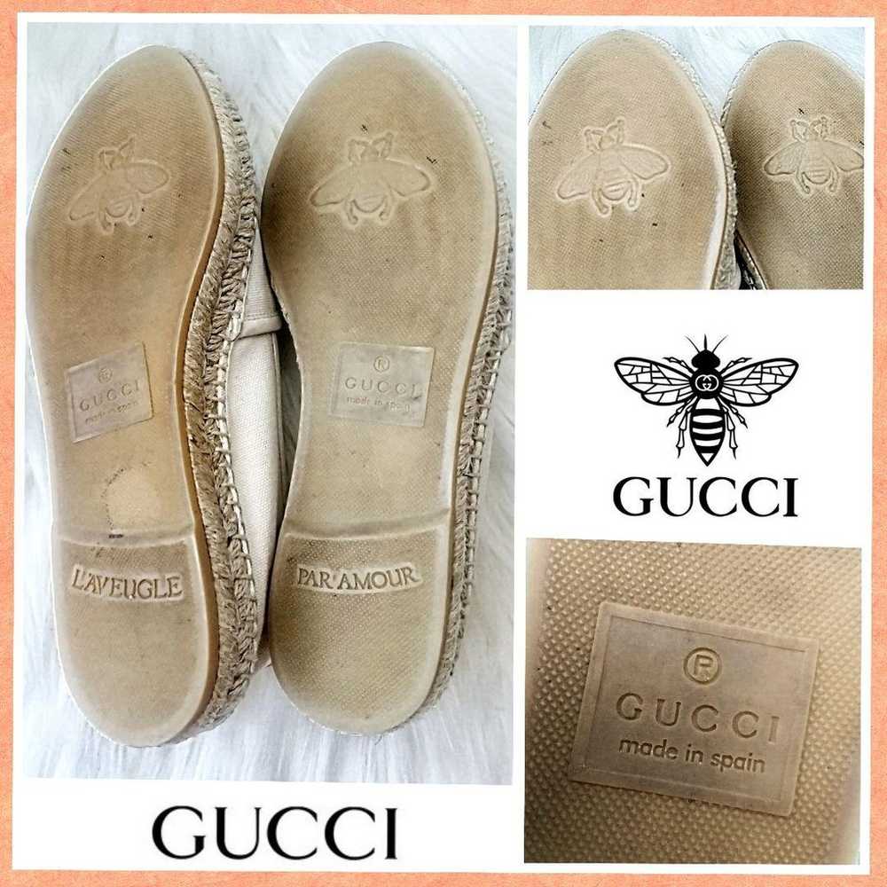 Gucci Espadrille Canvas Flat Shoes size 36.5 - image 5