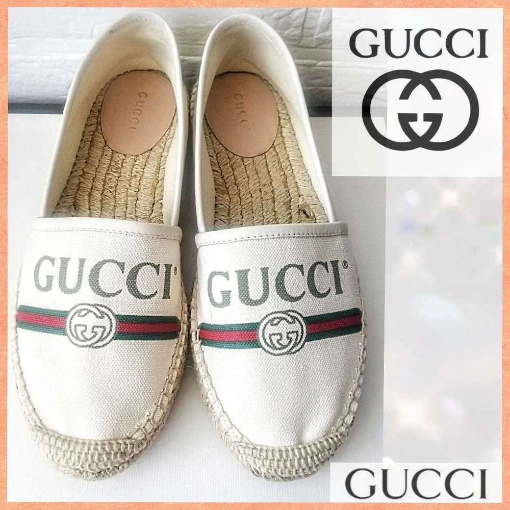 Gucci Espadrille Canvas Flat Shoes size 36.5 - image 7