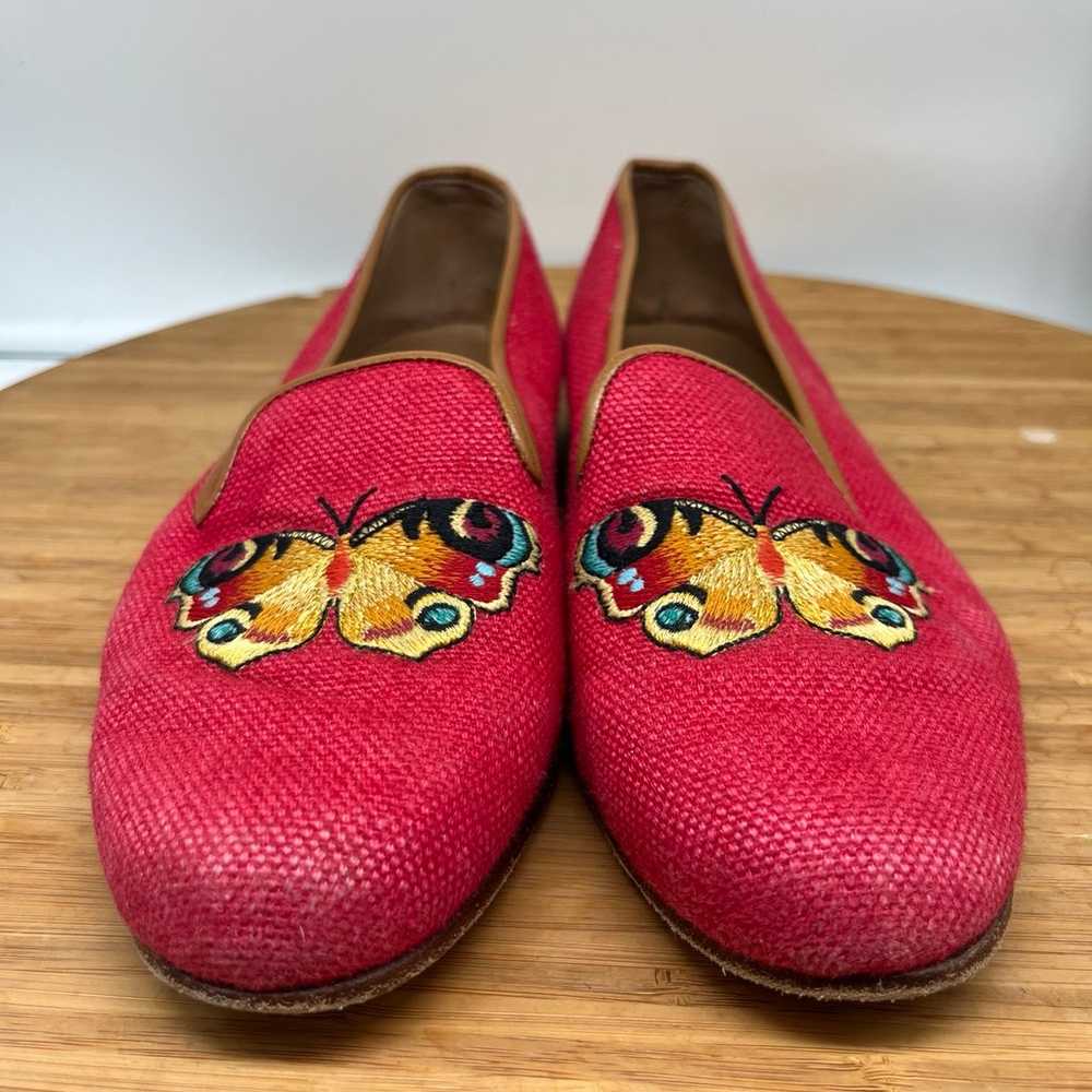 STUBBS & WOOTTON Embroidered Butterfly Slippers L… - image 3