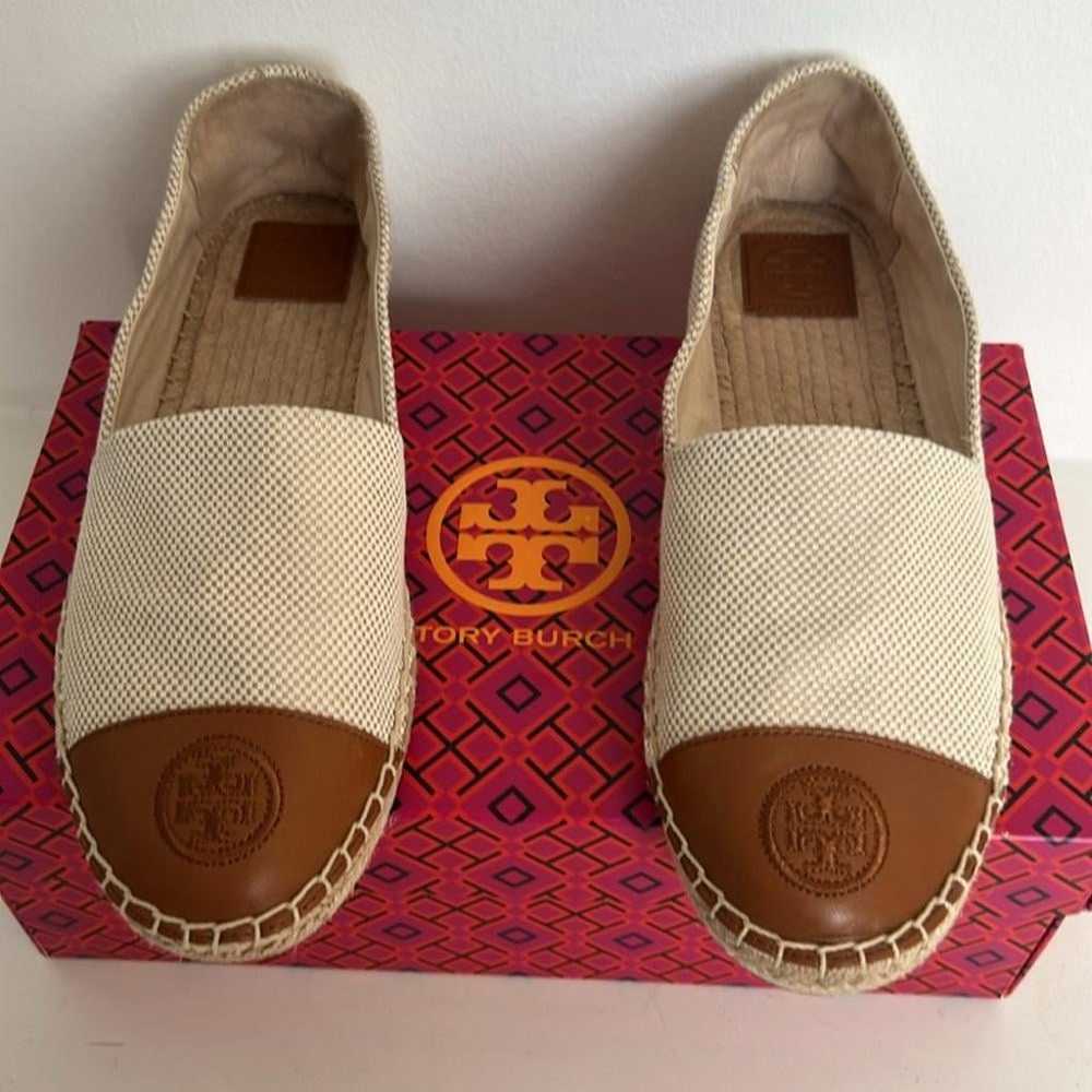 Tory Burch Color Block Canvas/Leather Espadrille … - image 2