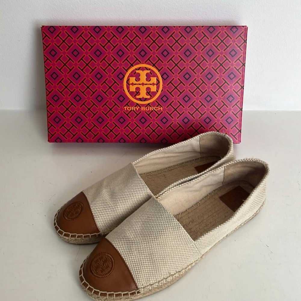 Tory Burch Color Block Canvas/Leather Espadrille … - image 3