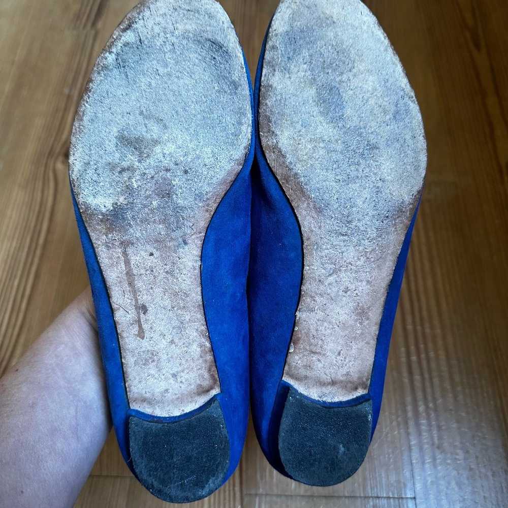 Manolo Blahnik royal blue suede ballet flat SIZE … - image 4