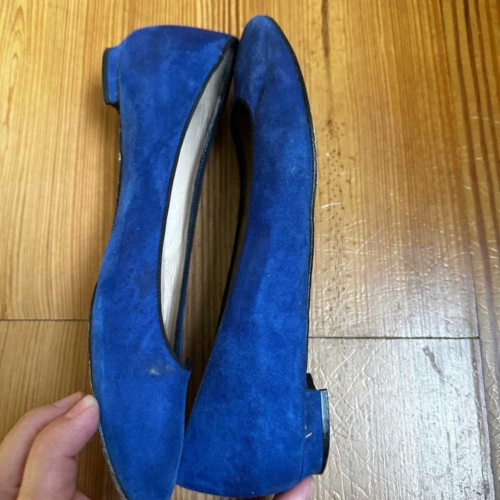 Manolo Blahnik royal blue suede ballet flat SIZE … - image 5