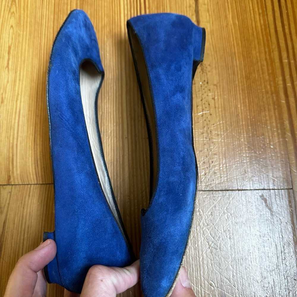 Manolo Blahnik royal blue suede ballet flat SIZE … - image 6