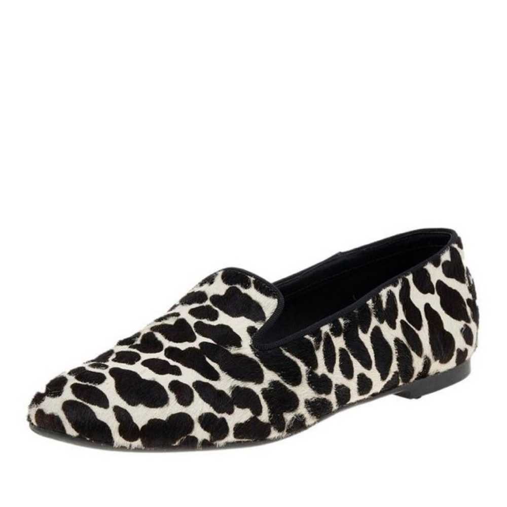 Tod’s Italian Animal Print Calf Hair Smoking Slip… - image 1