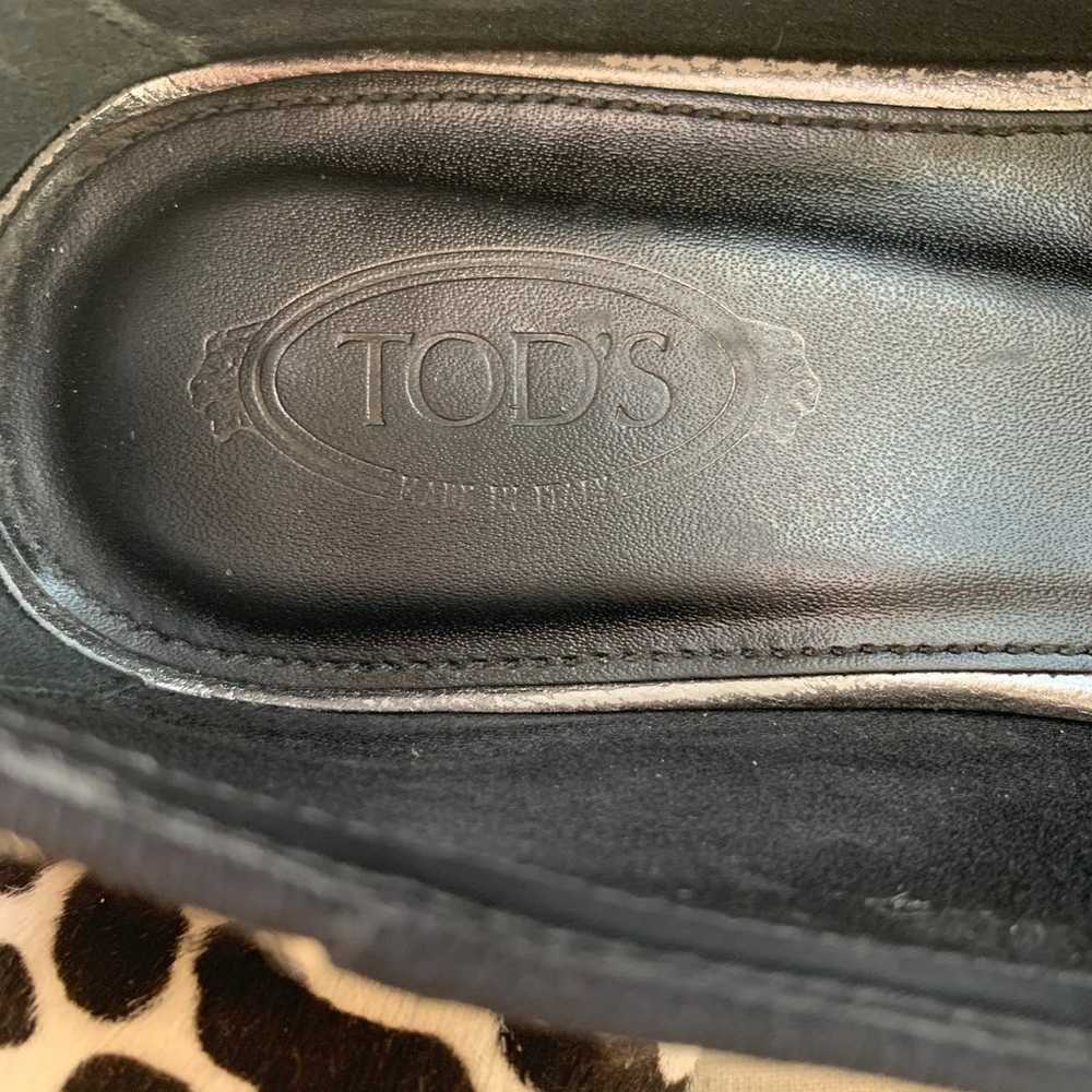 Tod’s Italian Animal Print Calf Hair Smoking Slip… - image 3