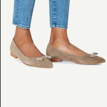 Sarah Flint Lana flats in taupe suede - image 1