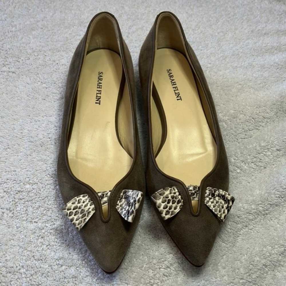 Sarah Flint Lana flats in taupe suede - image 3