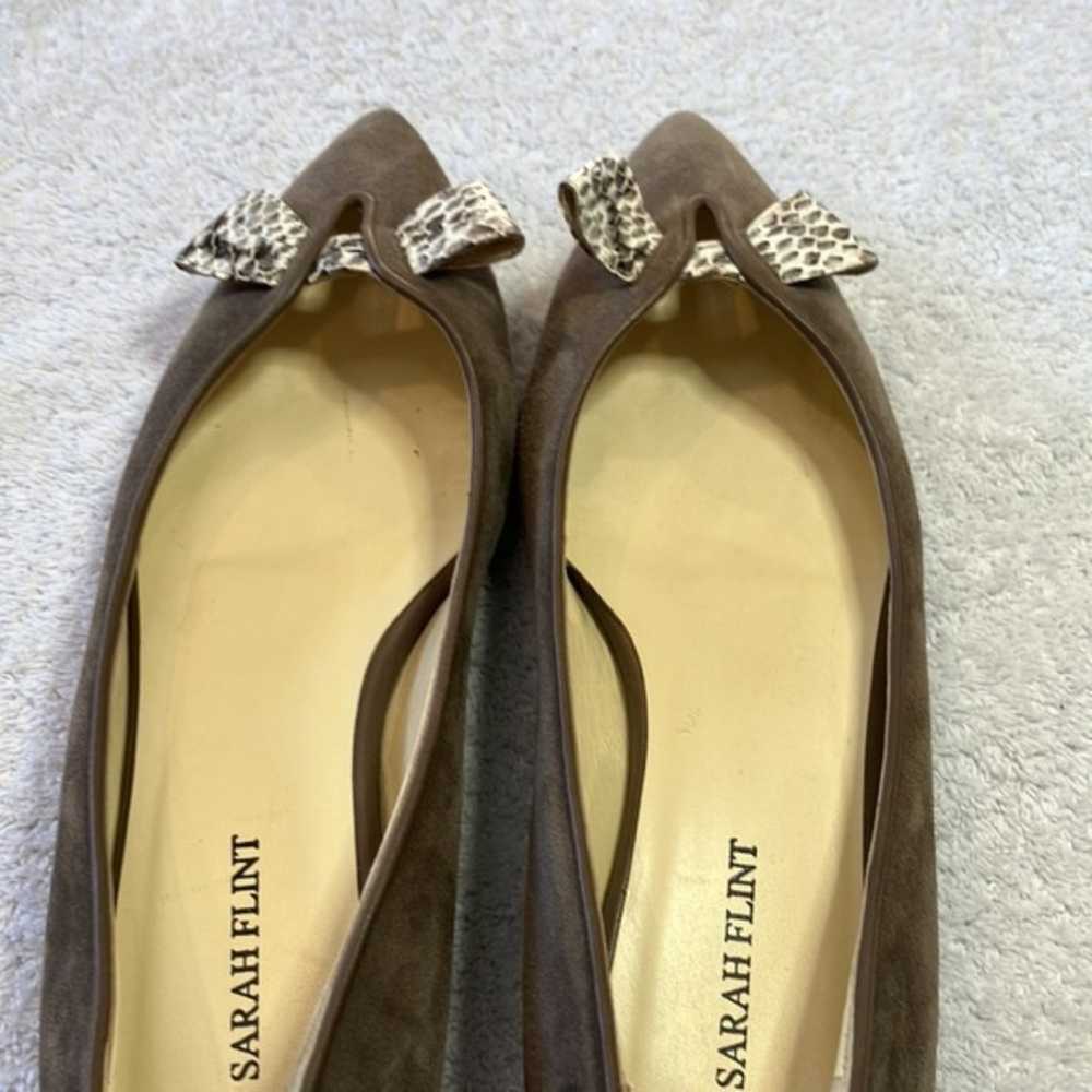 Sarah Flint Lana flats in taupe suede - image 9