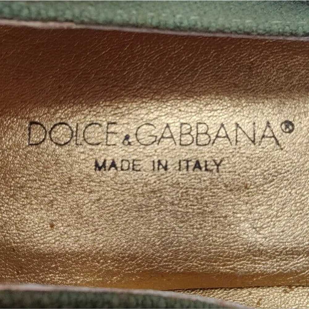 Dolce & Gabbana Green/Gold ballet flats sz 39.5 - image 7