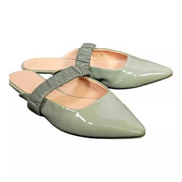 Dear Frances Slide Flats Pointed Toe Green Leathe… - image 1