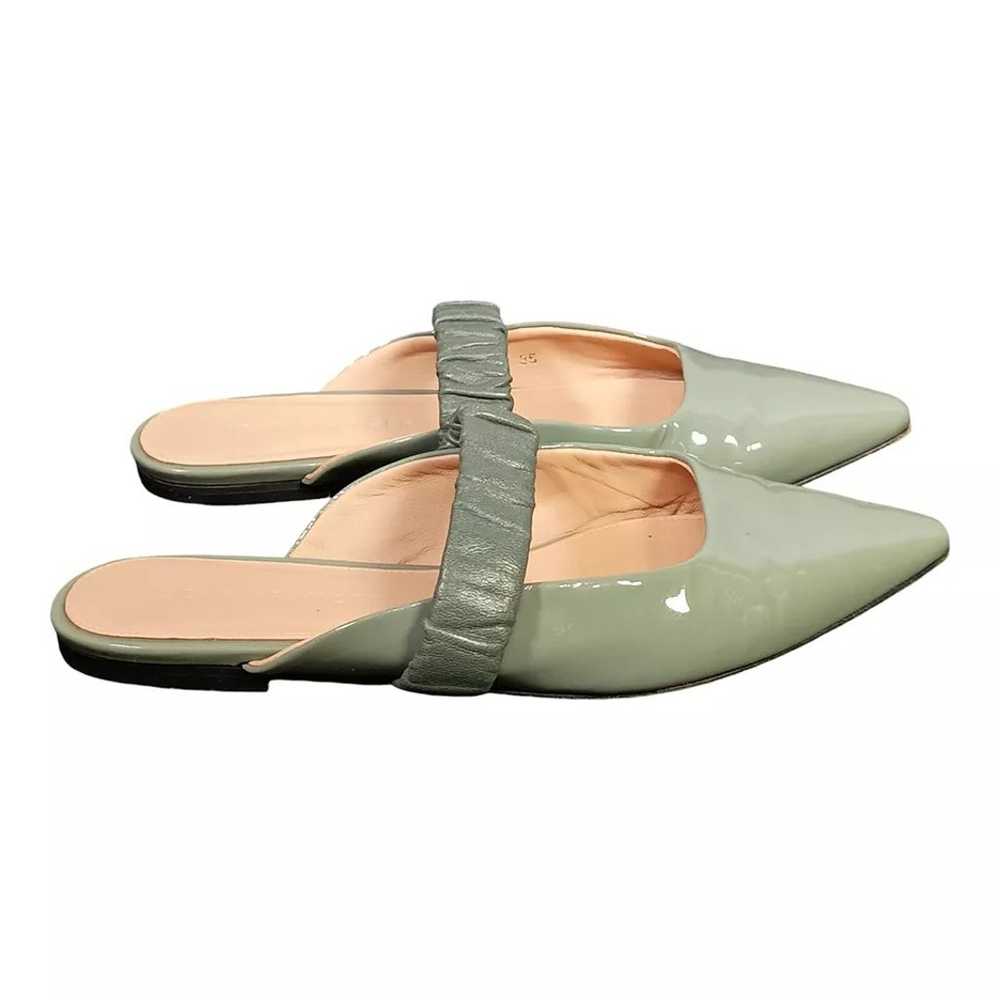 Dear Frances Slide Flats Pointed Toe Green Leathe… - image 2