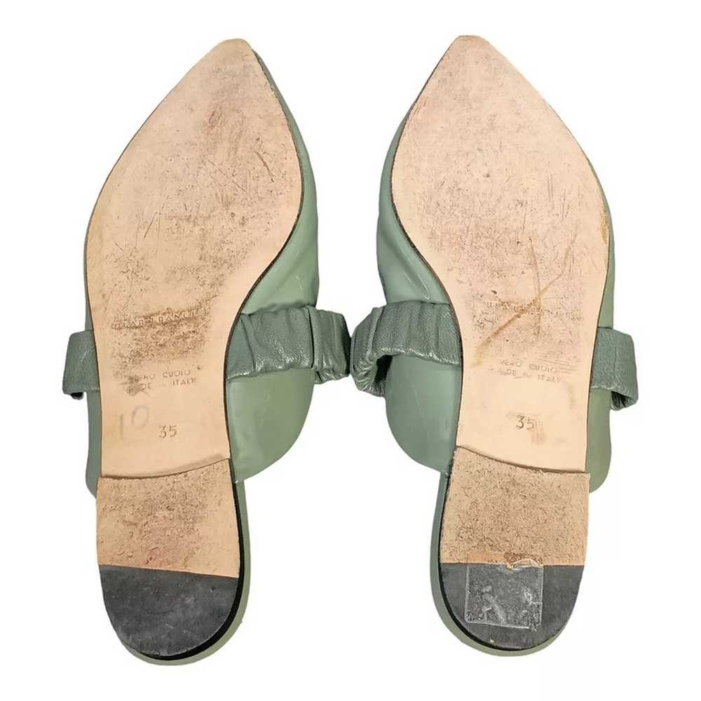 Dear Frances Slide Flats Pointed Toe Green Leathe… - image 8