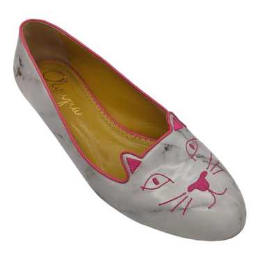 Charlotte Olympia Marble Kitty Flat Limited Editio