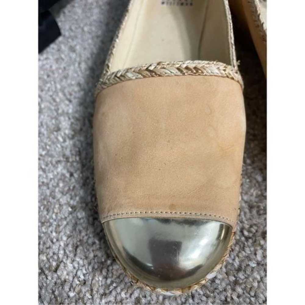 Stuart Weitzman Basic Nude Gold Espadrille  Flats - image 3