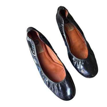 LANVIN Patent Leather Ballerina Flat Sz 41 (US 11) - image 1