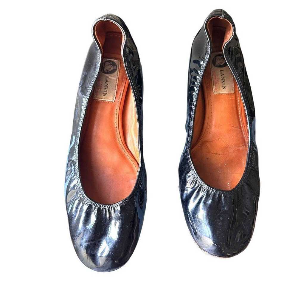 LANVIN Patent Leather Ballerina Flat Sz 41 (US 11) - image 3