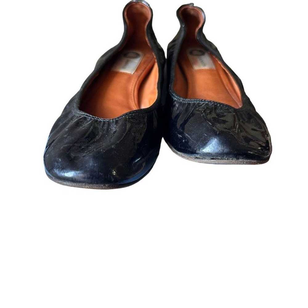 LANVIN Patent Leather Ballerina Flat Sz 41 (US 11) - image 5