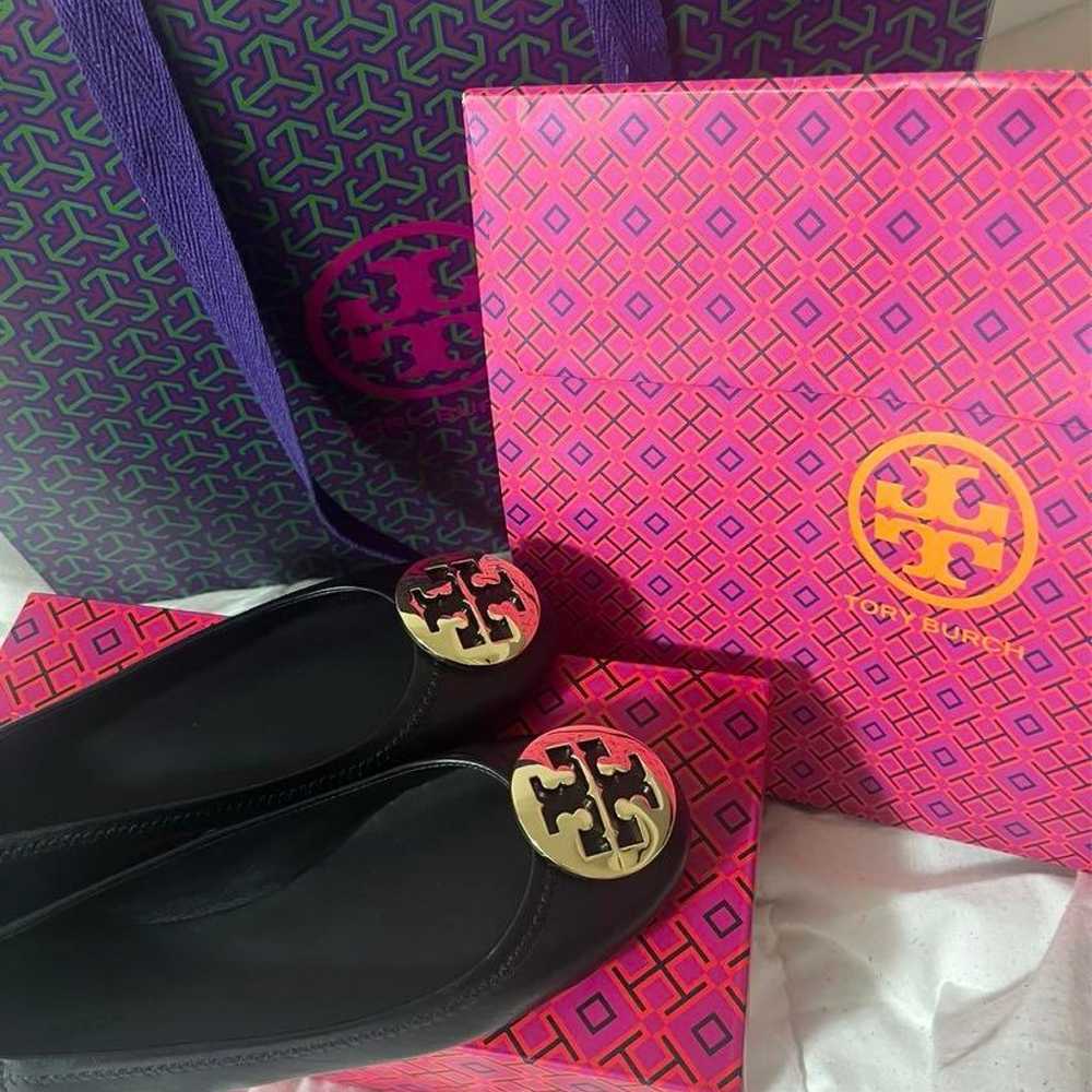 Tory Burch Sandals Mini Travel Ballet Leather Bal… - image 1