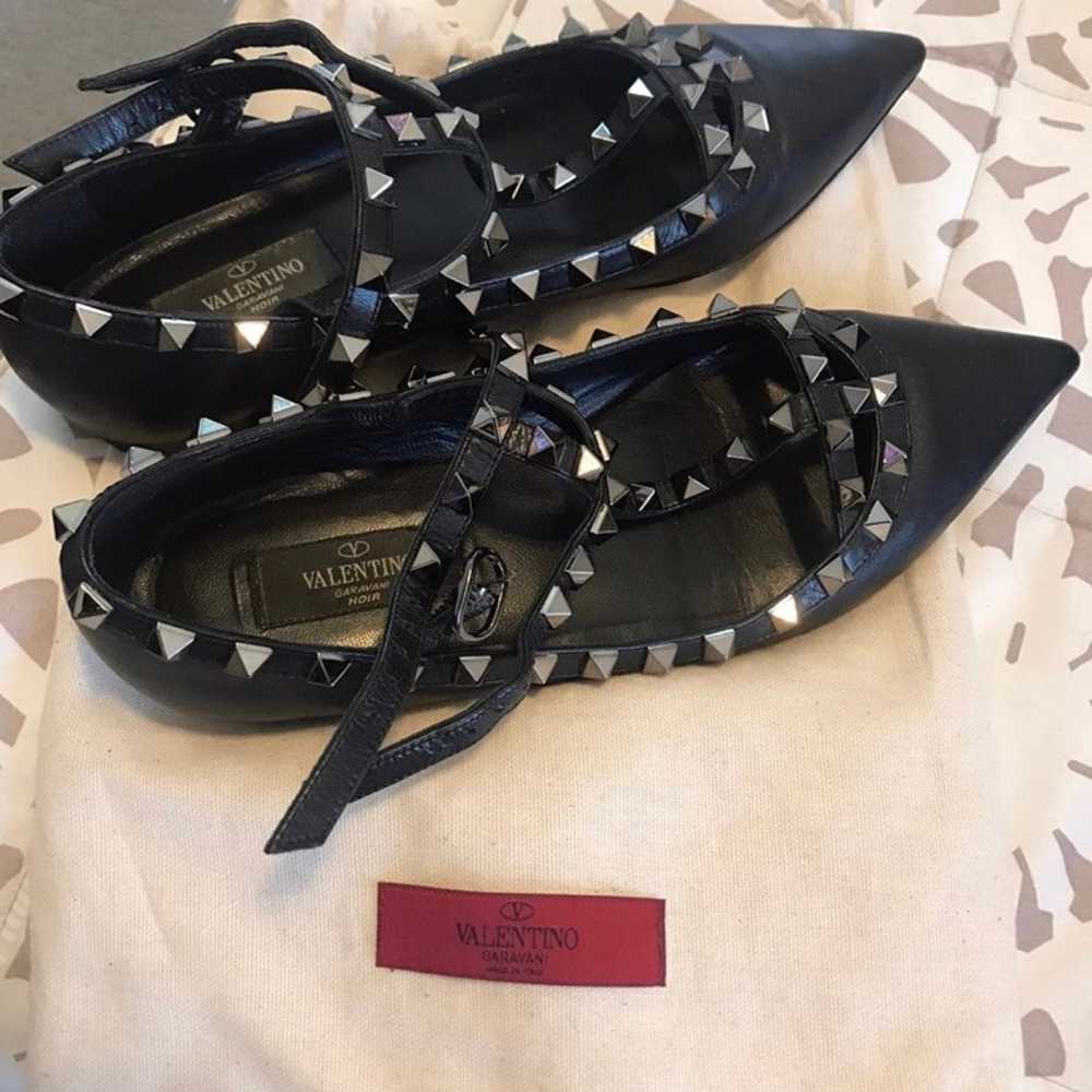 Black Valentino rockstud flats - image 2