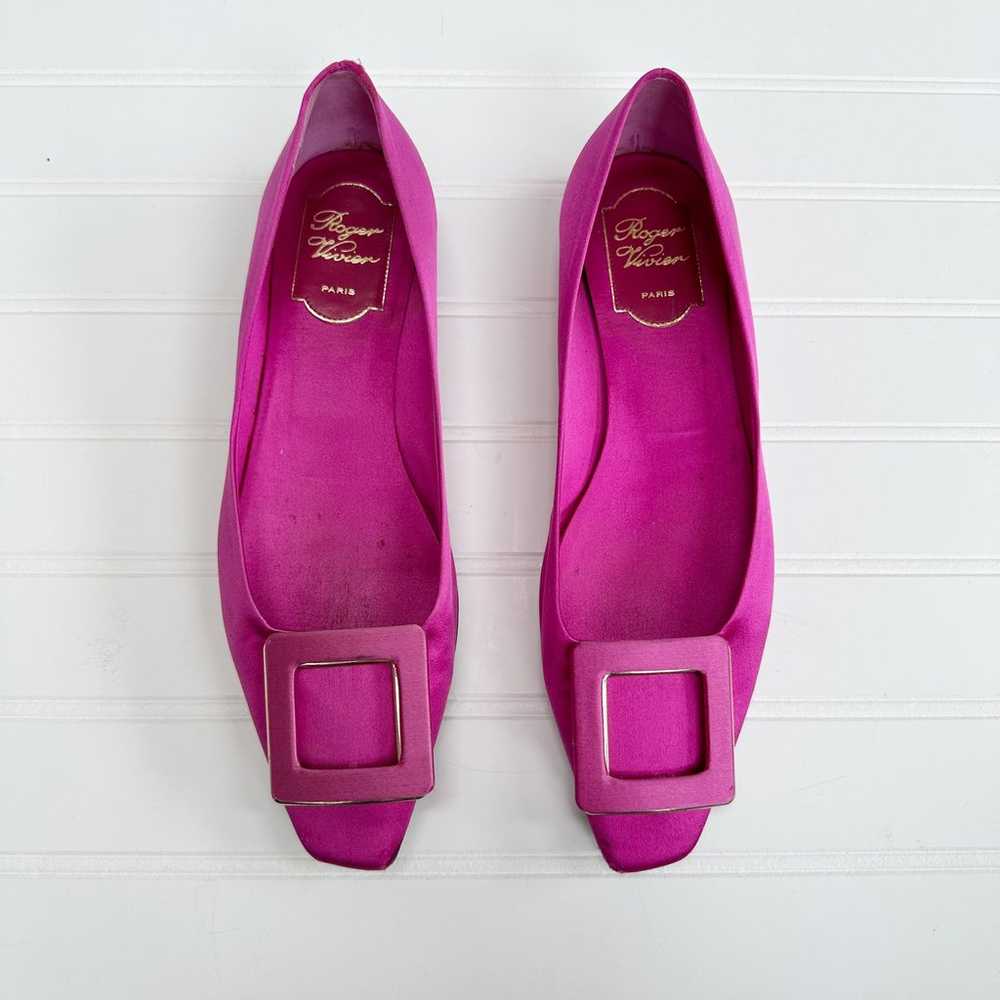 Roger Vivier Trompette Ballet Flats Buckle Pink F… - image 2