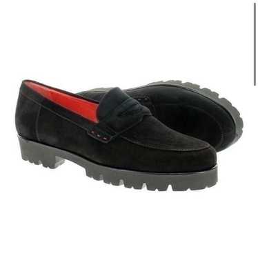 Pas de Rouge MARTA Suede Penny Loafer Shoes