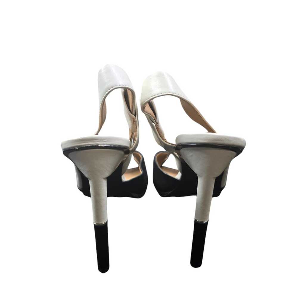 Rachel Zoe White Black Kari Slingback Open Toe St… - image 4