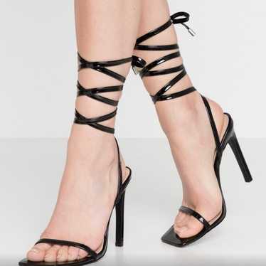 Black Steve Madden strappy heels