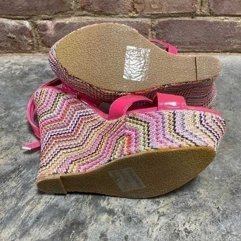 Pazzle Pink Multi Wedge Sandal Size 8 NWOT - image 6