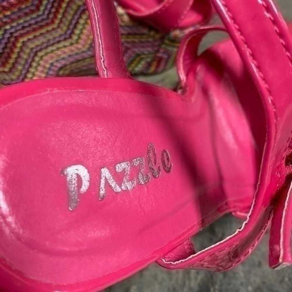 Pazzle Pink Multi Wedge Sandal Size 8 NWOT - image 7