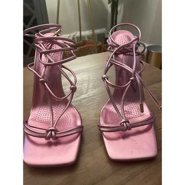 NWOT Azalea Wang Leg Lace Up Heels