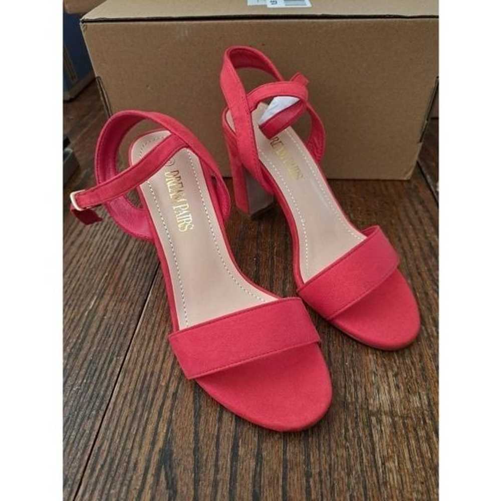 New 7.5 Dream Pairs Red Gisela1 Open Toe Chunky H… - image 6