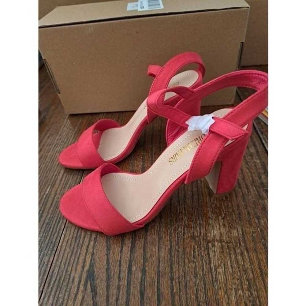 New 7.5 Dream Pairs Red Gisela1 Open Toe Chunky H… - image 7