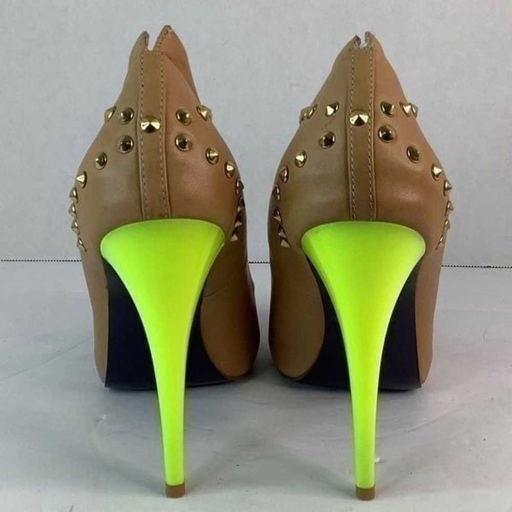 DMSX Donald J Pliner Latoya Tan/Green Neon Heels … - image 5