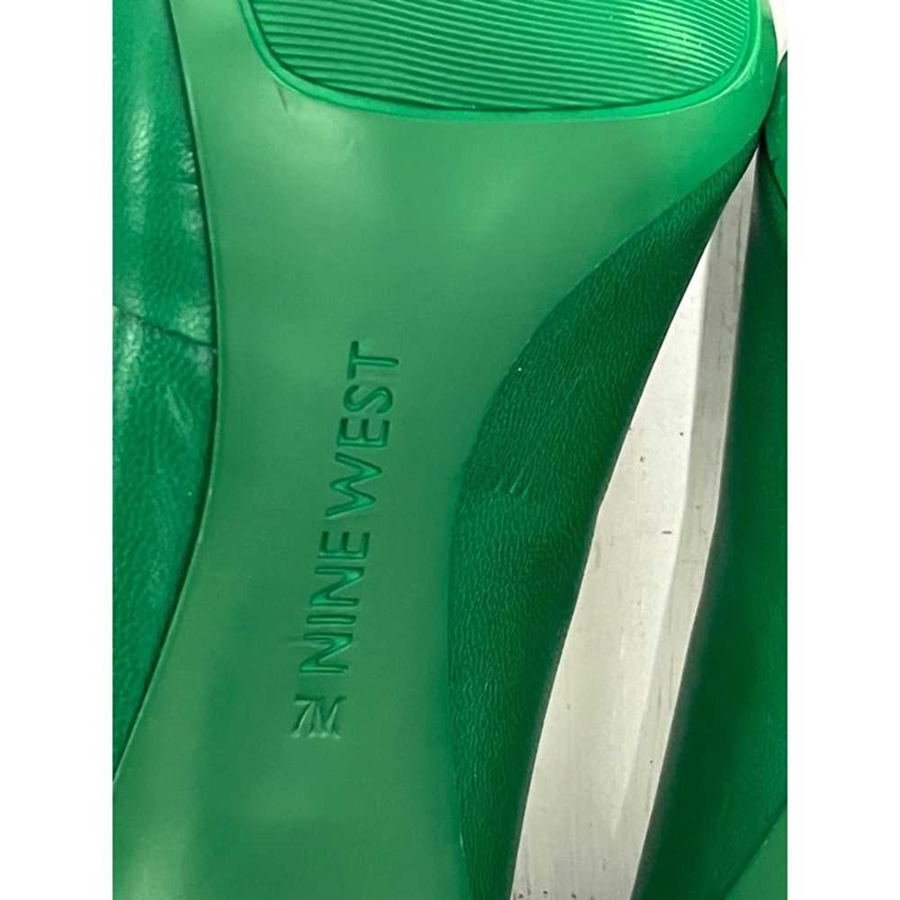 Nine West Womens Green Leather Pointed Toe Pumps … - image 11