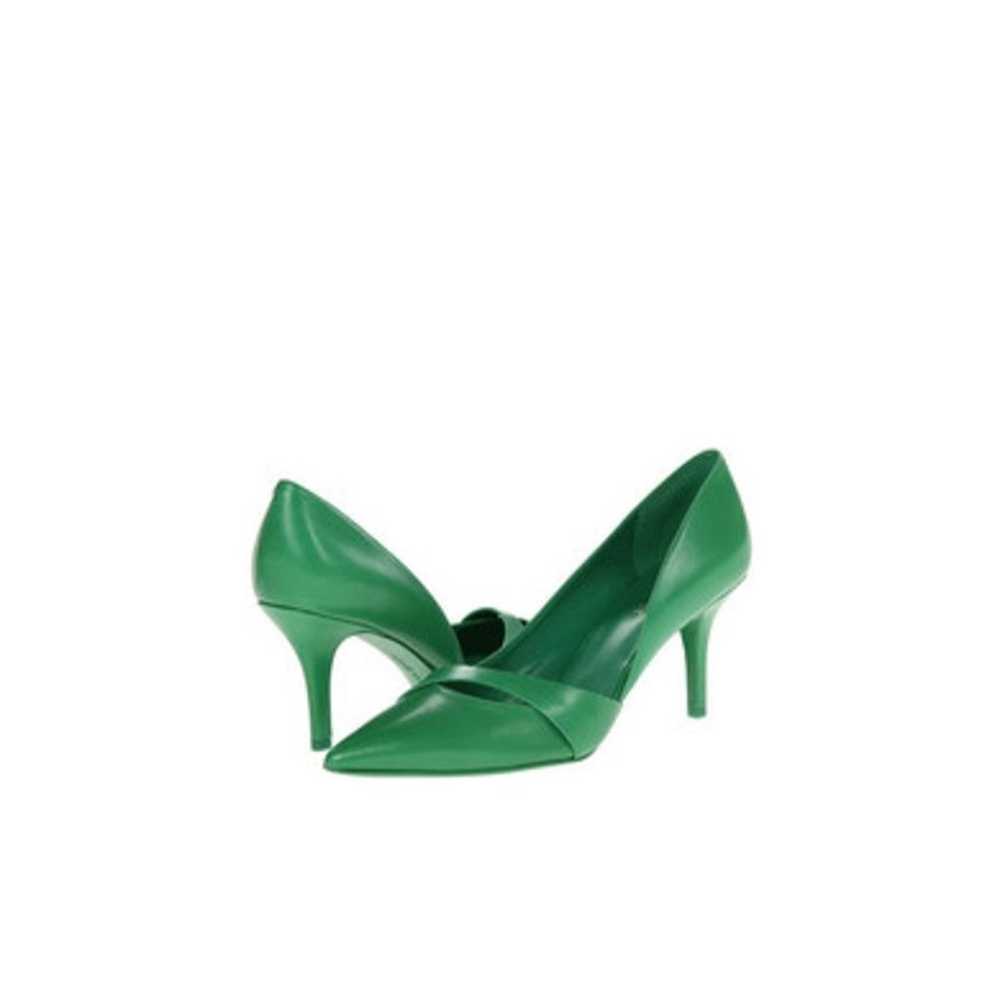 Nine West Womens Green Leather Pointed Toe Pumps … - image 2