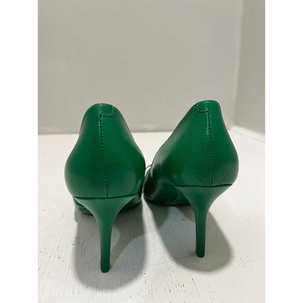 Nine West Womens Green Leather Pointed Toe Pumps … - image 6