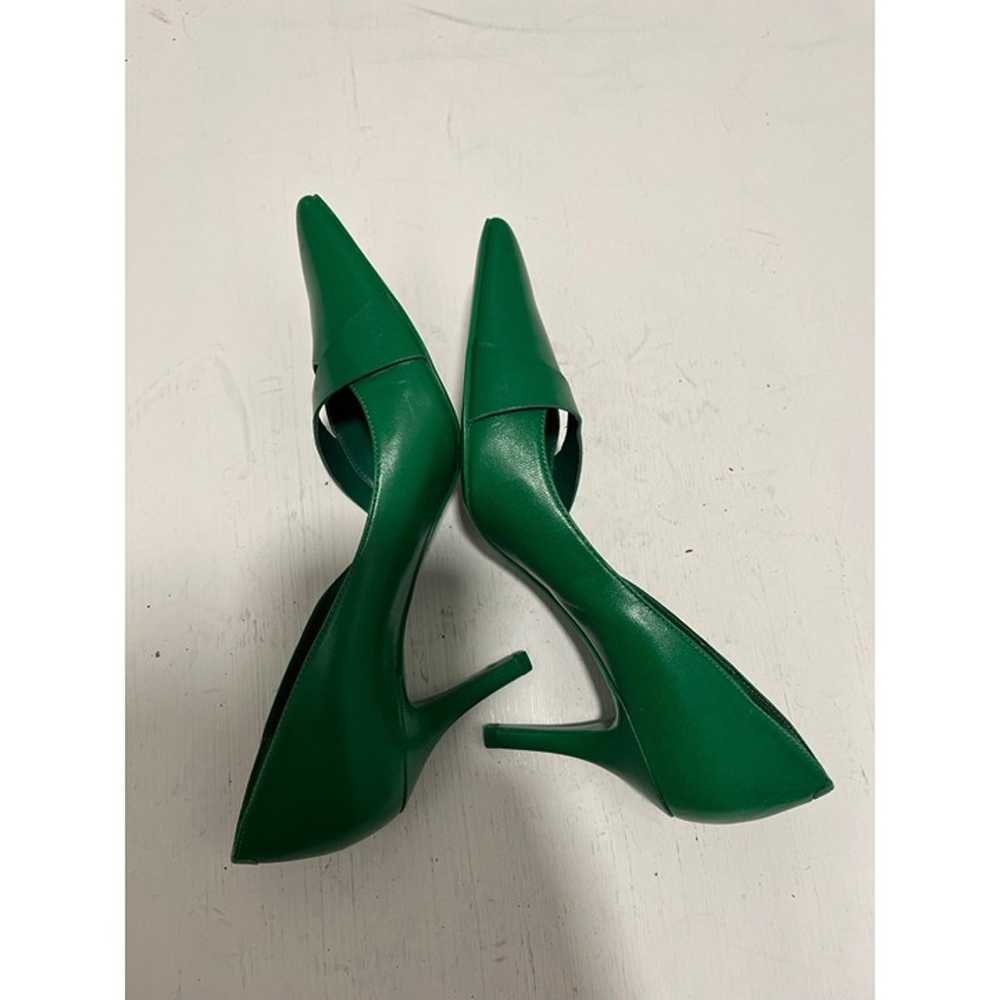 Nine West Womens Green Leather Pointed Toe Pumps … - image 8