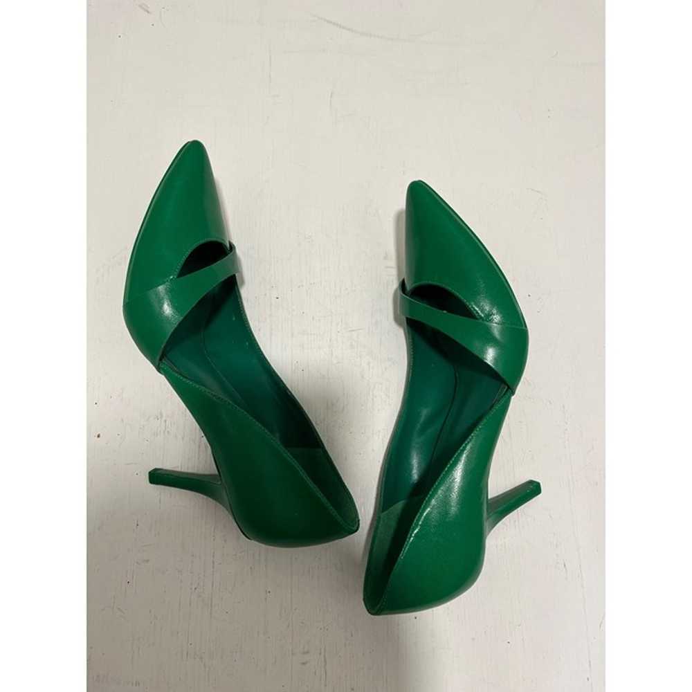 Nine West Womens Green Leather Pointed Toe Pumps … - image 9