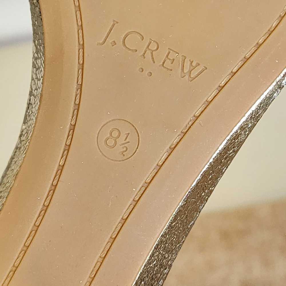 J.Crew Gold Crackle Demi Wedge Size 8.5 - image 8